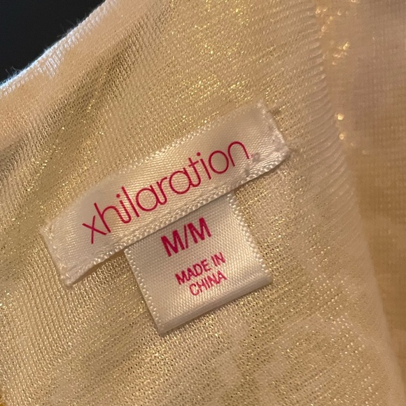 Gold and cream Geo print dress - Picture 2 of 4